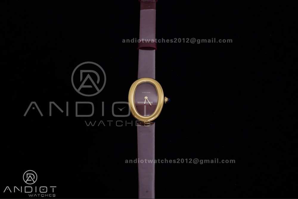 Baignoire Watch YG AF 1:1 Best Edition Red Dial  on Red Strap RONDA Quartz