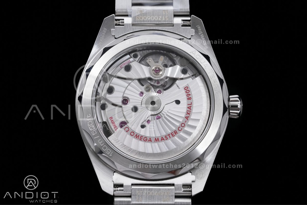 Aqua Terra 150M Master Chronometers VSF 1:1 Best Edition White Dial Orange Hand on SS Bracelet A8900 Super Clone — photo 6