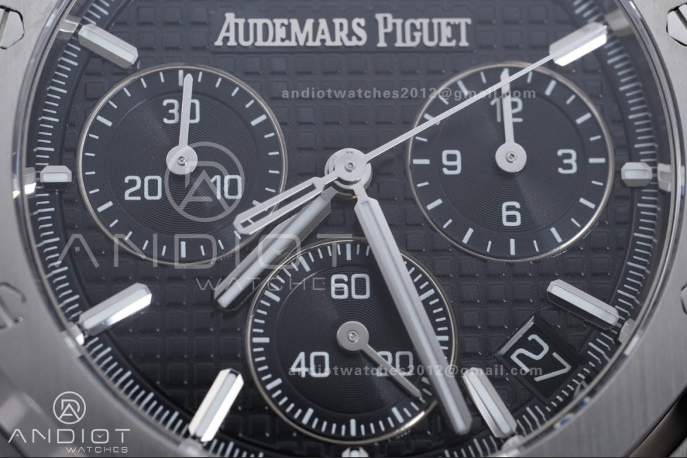 Royal Oak Chrono 26240 SS TOP 1:1 Best Edition Black Dial on SS Bracelet DD4401 Super Clone — photo 5