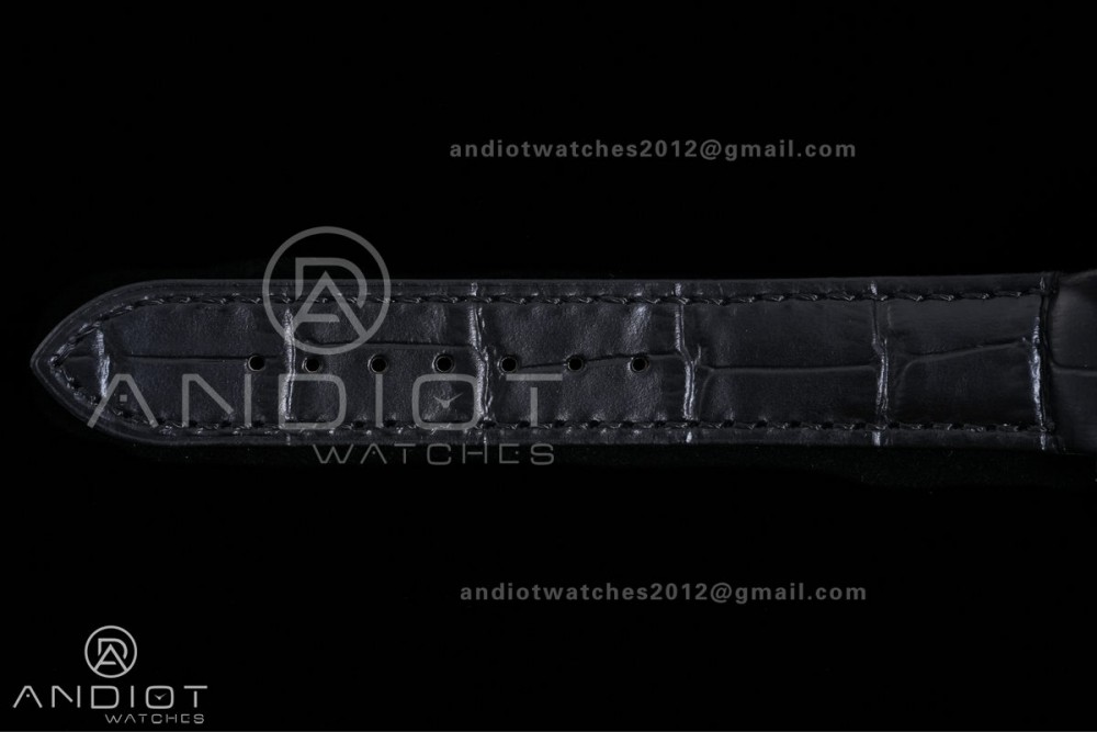 Santos Dumont 31.4mm SS AF 1:1 Best Edition Silver Dial on Black Leather Strap A157 — photo 16