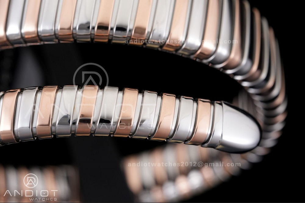 Serpenti 35mm SS/RG BVF 1:1 Best Edition Silver Dial on SS/RG Bracelet Ronda Quartz — photo 14