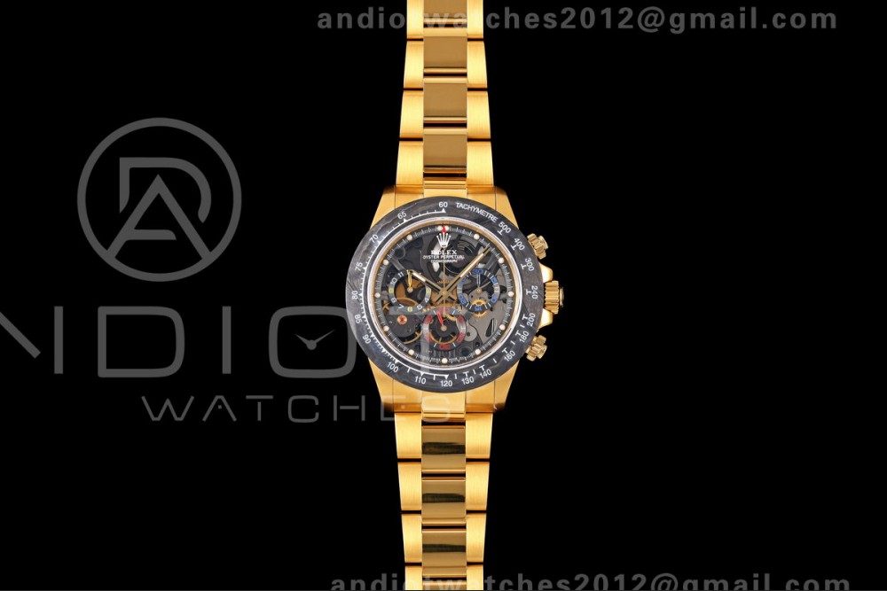 Daytona Skeleton YG SONIC Best Edition Carbon Bezel Skeleton Dial on YG Bracelet SA4130