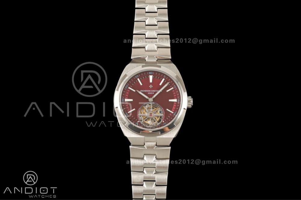 Overseas Tourbillon SS ANTF Best Edition Red Dial on SS Bracelet