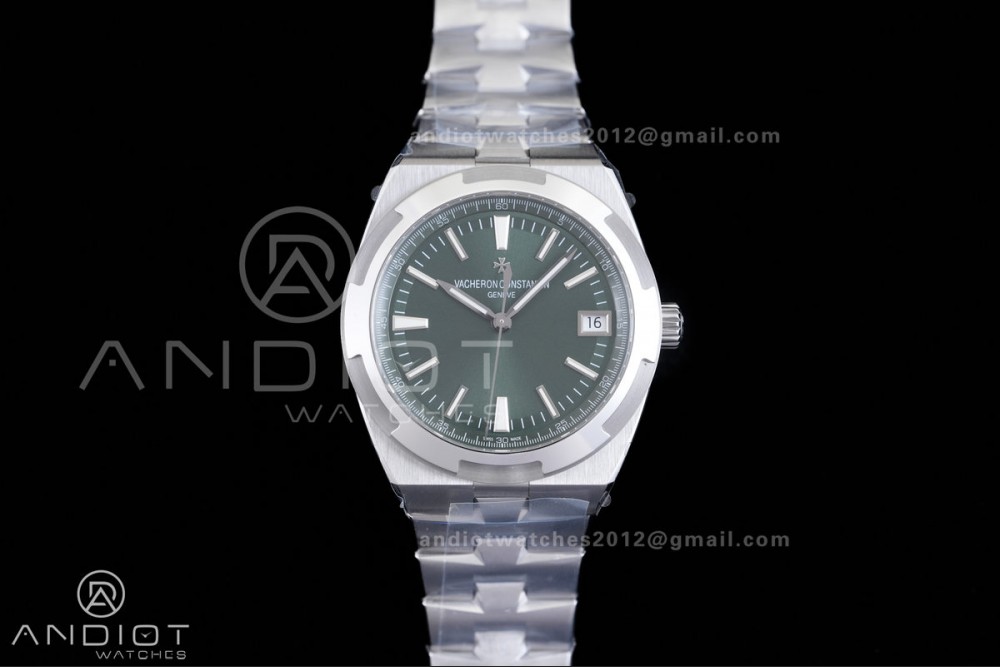 Overseas 4500V SS 8F 1:1 Best Edition Green Dial on SS Bracelet A5100