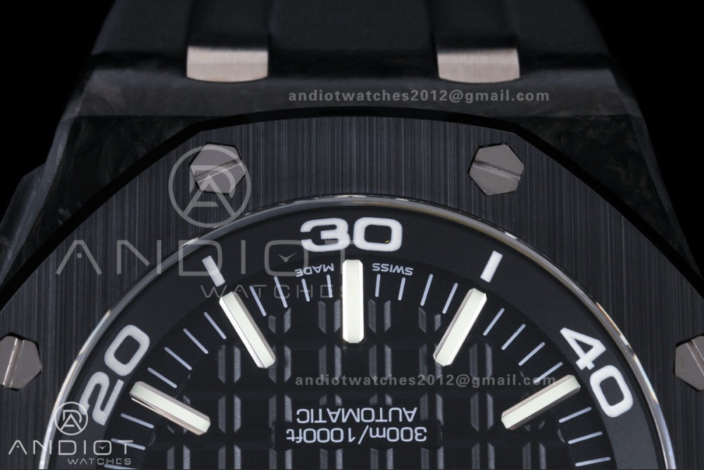 Royal Oak Offshore Diver 15706 Forged Carbon JF 1:1 Best Edition SA3120 Super Clone — photo 7