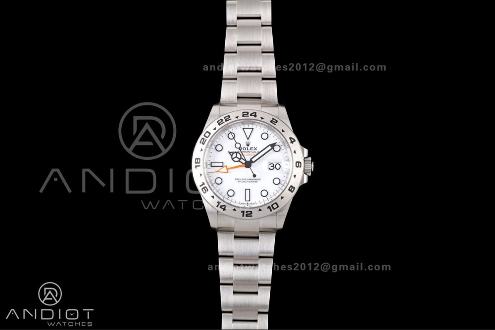 Explorer II 42mm 226570 904L SS Clean Plus 1:1 Best Edition White Dial on Bracelet JH3285-2