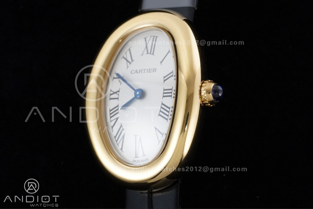 Baignoire Watch YG AF 1:1 Best Edition White Dial on Black Strap RONDA Quartz — photo 5