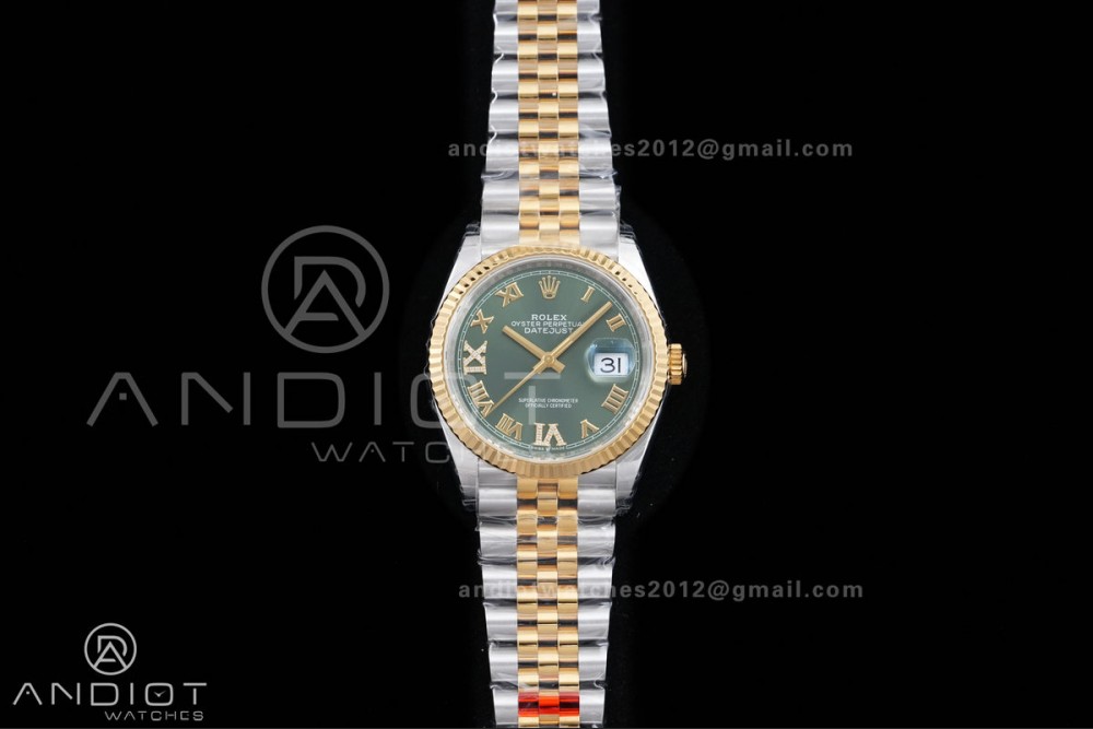 DateJust 36 126233 SS/YG VSF 1:1 Best Edition Green Roman Dial on Jubilee Bracelet VS3235 V2