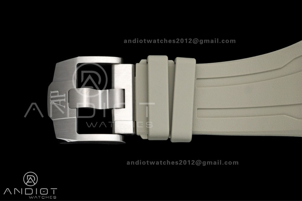 Royal Oak Offshore 43mm 26420so SS DDF 1:1 Best Edition Smoked Dial on Gray Rubber Strap DD4401 Super Clone — photo 14