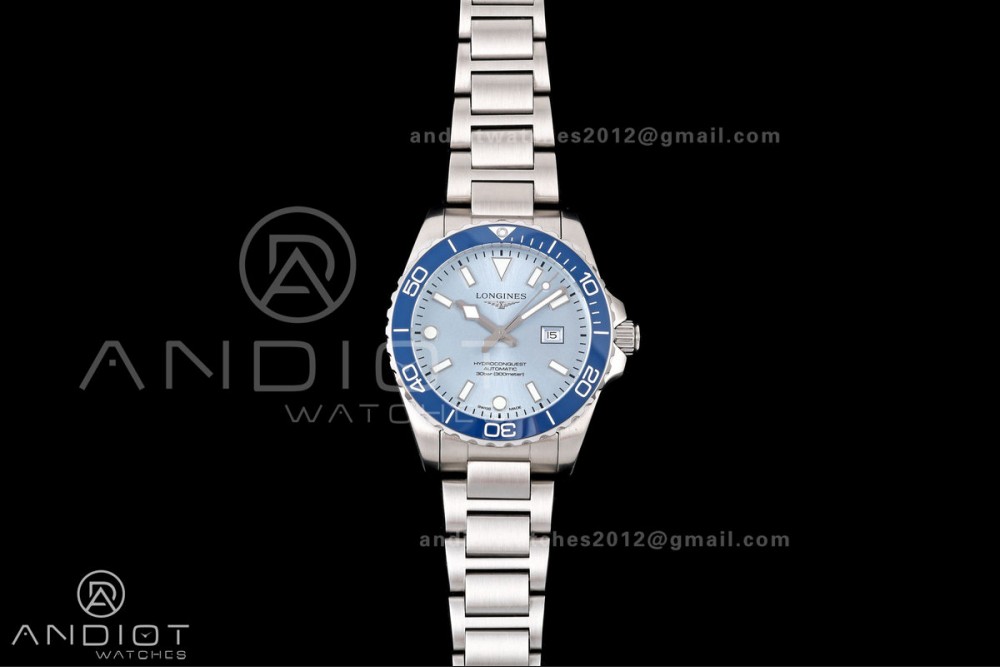 HydroConquest SS U8F 1:1 Best Edition Ice Blue Dial on SS Bracelet SA3135