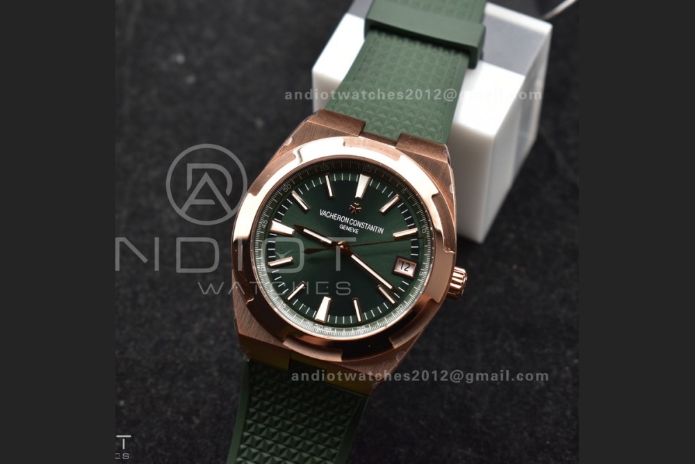 Overseas 4500V RG 8F 1:1 Best Edition Green Dial on Green Rubber Strap A5100