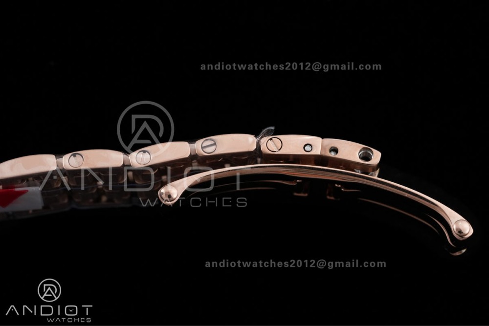 Panthère 22mm BVF 1:1 Best Edition RG White Dial Diamonds Bezel on RG Bracelet Ronda Quartz — photo 17