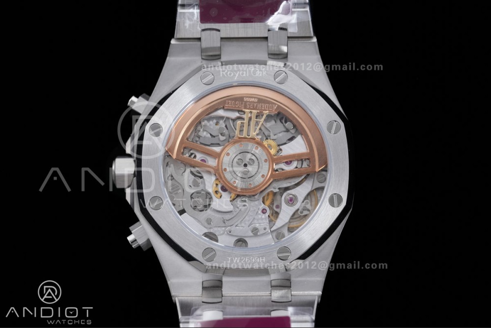 Royal Oak Chrono 26240 SS TOP 1:1 Best Edition Black Dial on SS Bracelet DD4401 Super Clone — photo 7