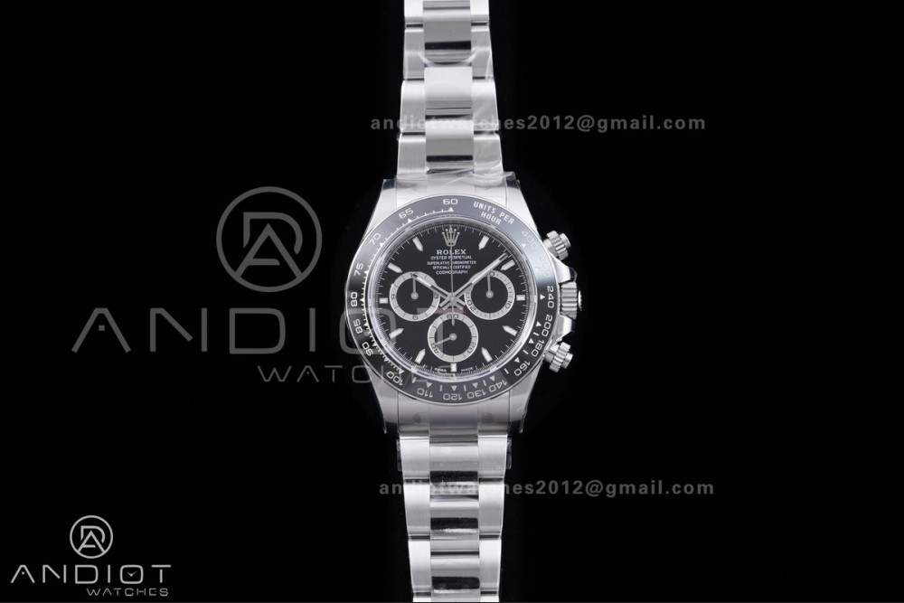 Daytona 126500 904L SS VSF 1:1 Best Edition Black Dial On 904L SS Bracelet VS4131 (Free Sprung Look)