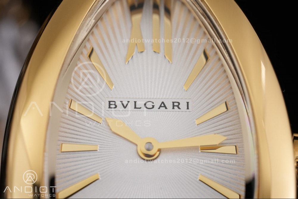 Serpenti 35mm YG BVF 1:1 Best Edition Silver Dial on YG Bracelet Ronda Quartz — photo 6