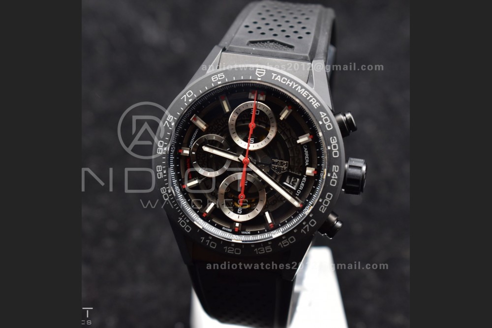 Carrera Cal. HEUER 01 45mm Full Blk Ceramic XF A1887
