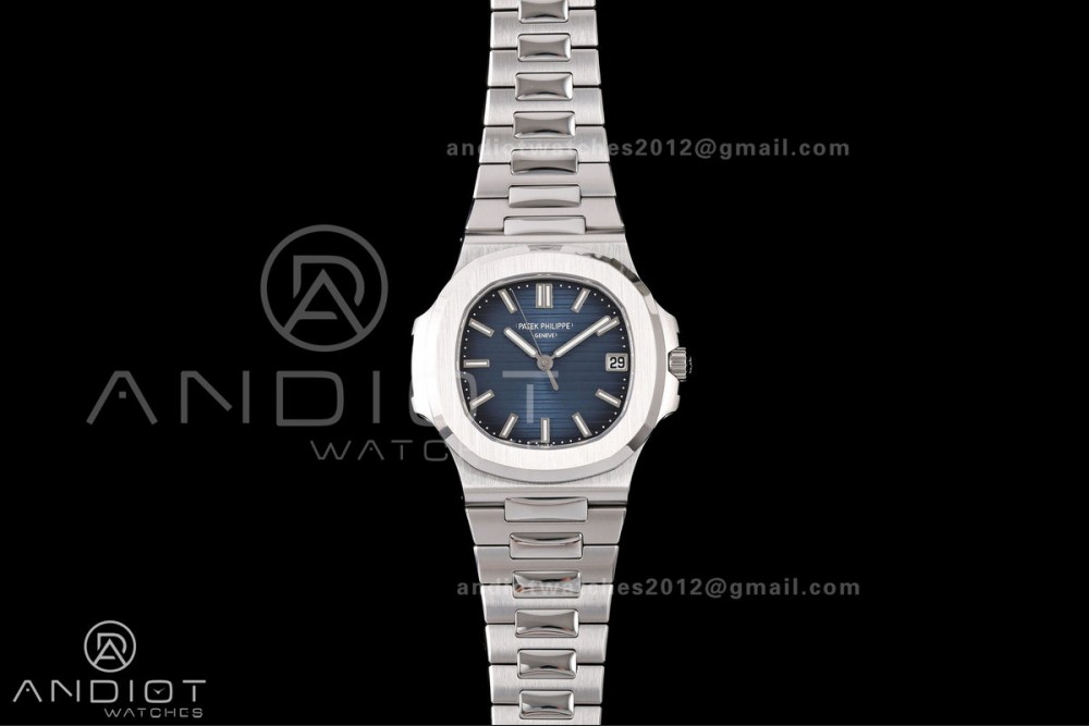 Nautilus 5811 DDF 1:1 Best Edition Blue Textured Dial on SS Bracelet DPB330 Super Clone (Weighted)