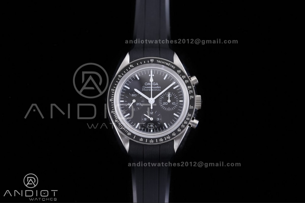 Speedmaster SS N1F Best Edition Black Dial on Black Rubber Strap A3861