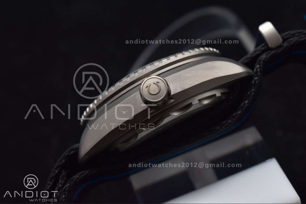 Seamaster 6000M Ultra Deep SS SBF 1:1 Best Edition Black Dial on Black Nylon Strap A8912 Super Clone — photo 15