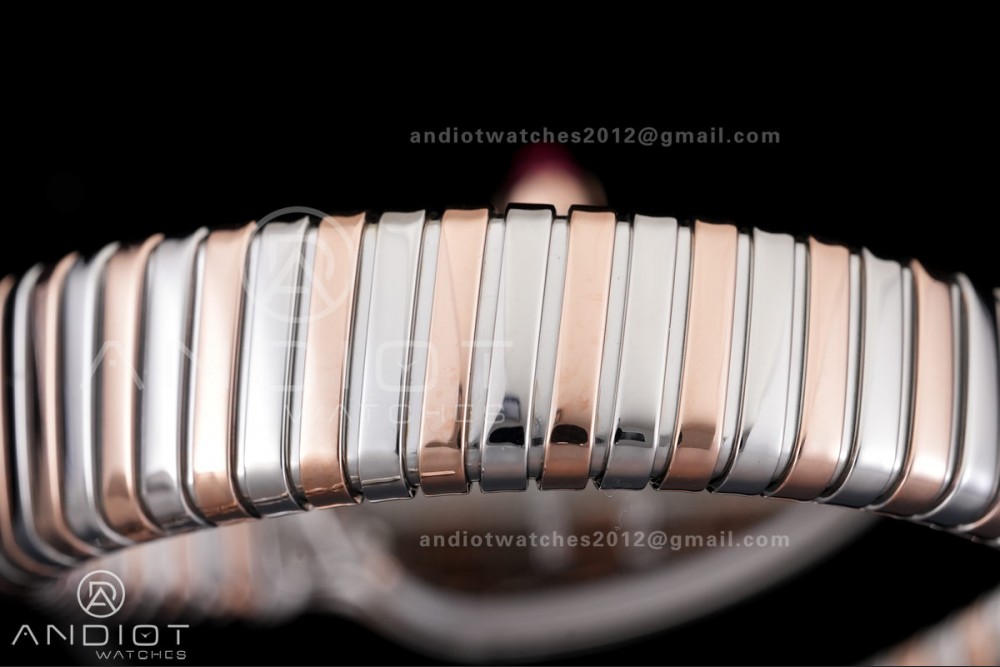 Serpenti 35mm SS/RG BVF 1:1 Best Edition Silver Dial on SS/RG Bracelet Ronda Quartz — photo 13