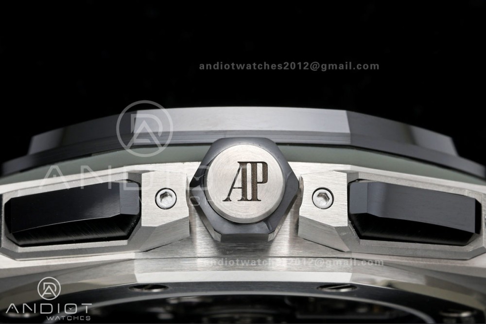Royal Oak Offshore 43mm 26420so SS DDF 1:1 Best Edition Smoked Dial on Gray Rubber Strap DD4401 Super Clone — photo 6