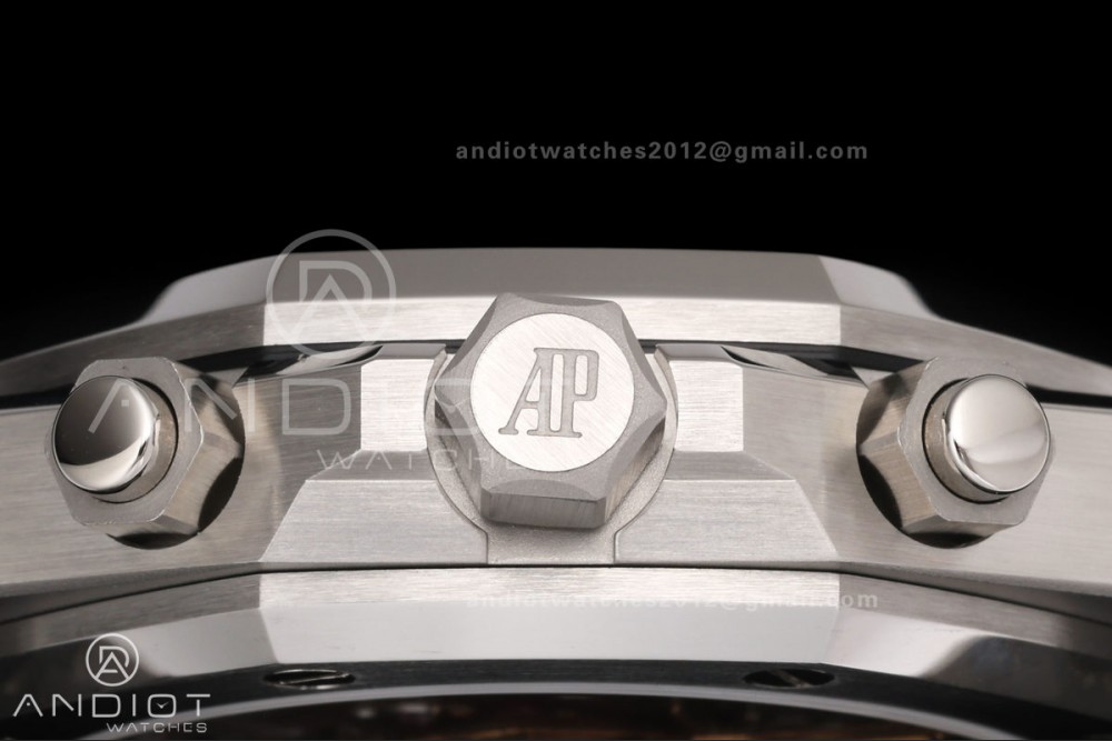 Royal Oak Chrono 26240 SS OCTA 1:1 Best Edition White Dial on SS Bracelet JH4401 Super Clone (Free Sprung) — photo 7