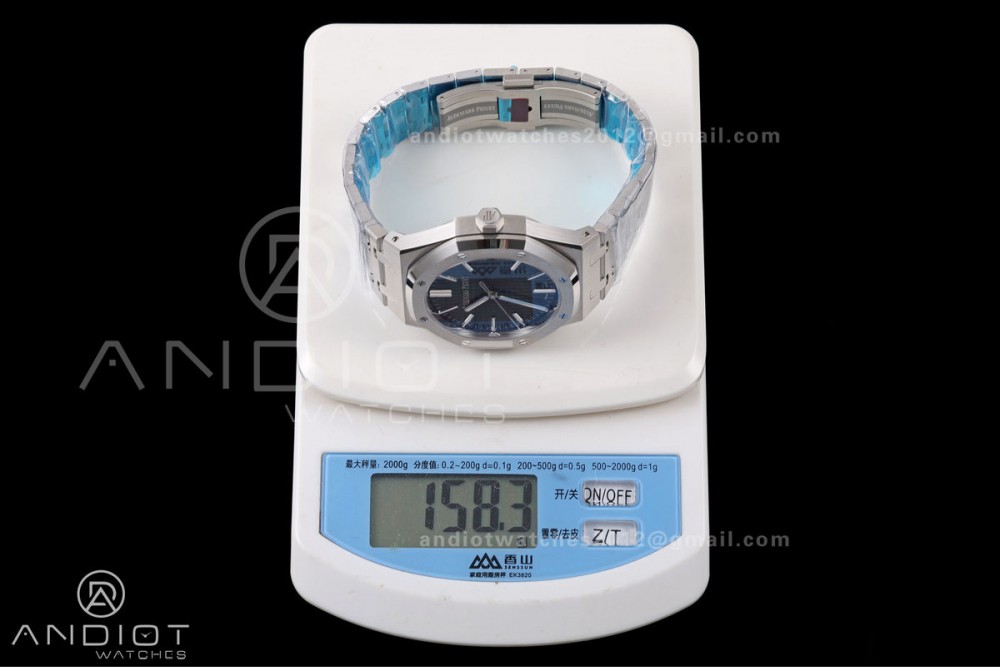 Royal Oak 41mm 15500 SS VSF 1:1 Best Edition Black Textured Dial on SS Bracelet DD4302 Super Clone — photo 25