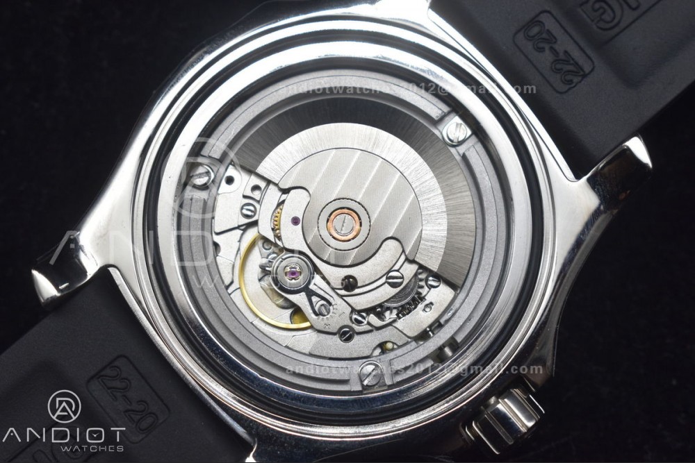 Superocean Automatic 44 TF 1:1 Best Edition Black Dial Black Bezel On Black Rubber Strap A2824 — photo 10