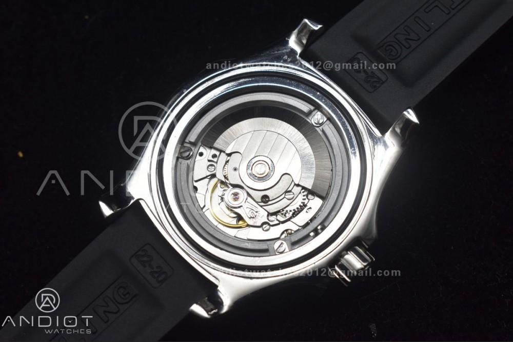Superocean Automatic 44 TF 1:1 Best Edition Black Dial Black Bezel On Black Rubber Strap A2824 — photo 2