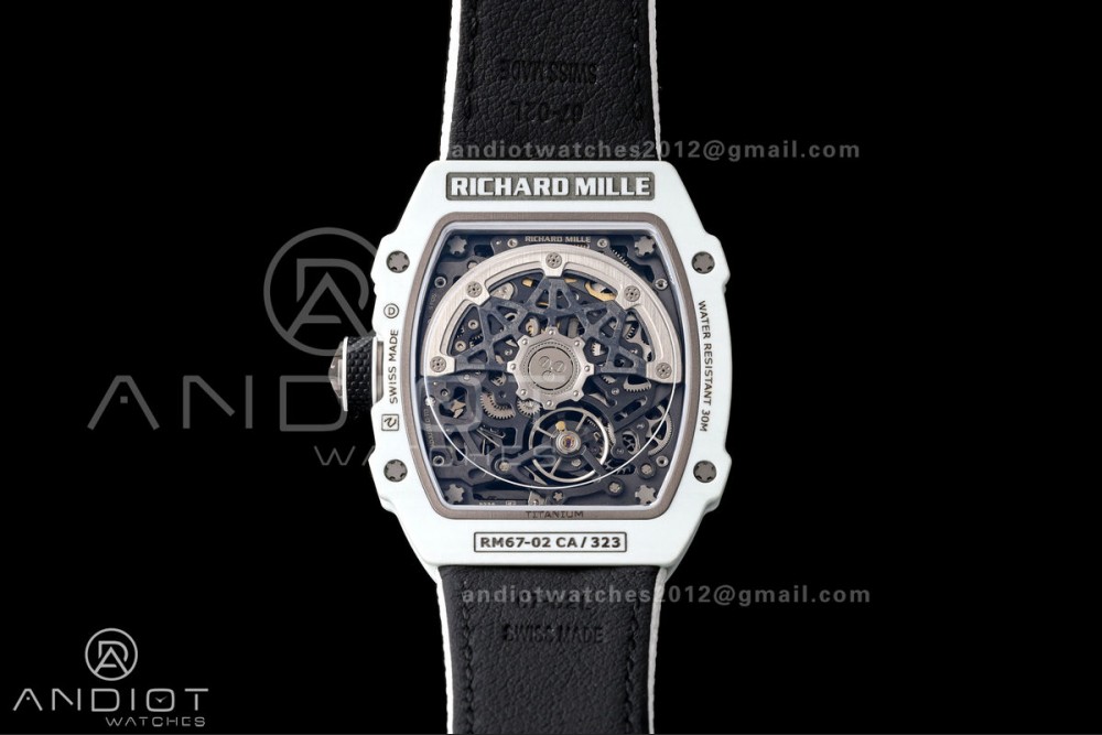RICH Maker's 1:1 RM67-02 White NTPT UAE Skeleton Dial CRMA7 Super Clone — photo 12