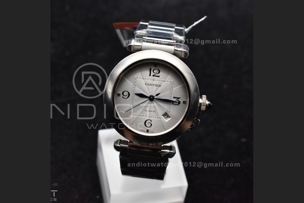 BVF Cartier Pasha Ladies Made 1:1 like the Genuine White Dial on SS Bracelet