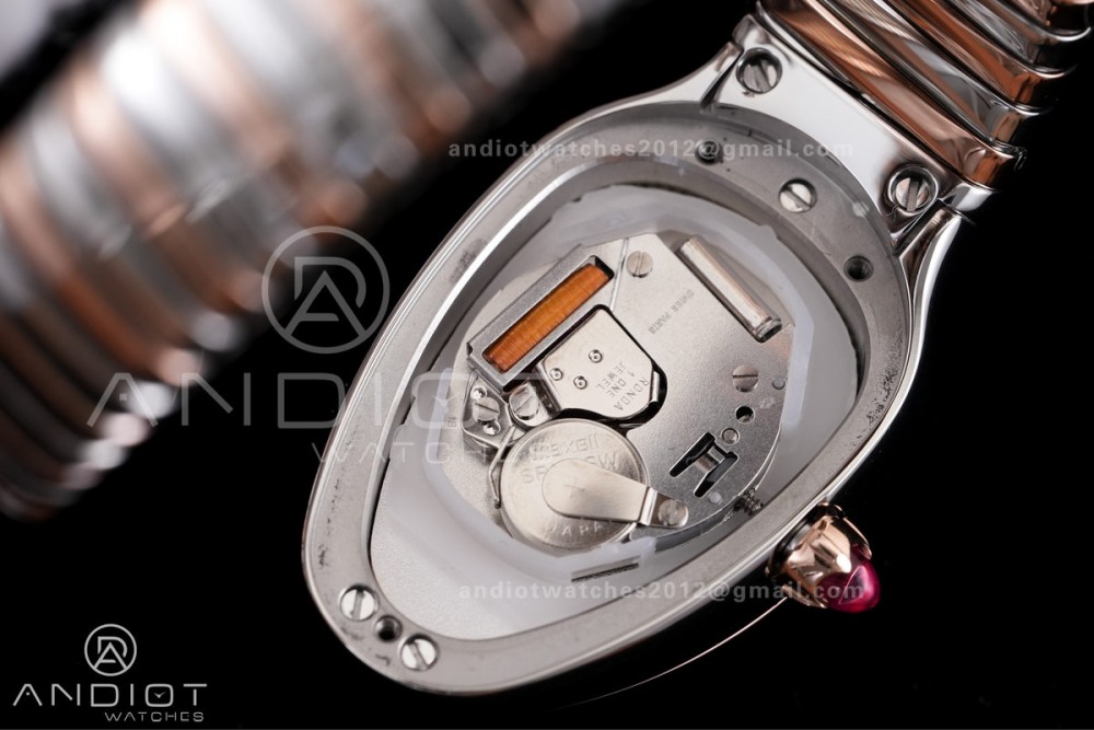 Serpenti 35mm SS/RG BVF 1:1 Best Edition Silver Dial on SS/RG Bracelet Ronda Quartz — photo 11