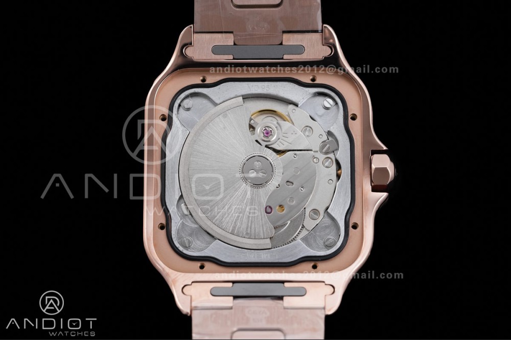 Santos de Cartier 40mm BVF 1:1 Best Edition RG White Dial on RG Smart-Links Bracelet MIYOTA 9039 — photo 10
