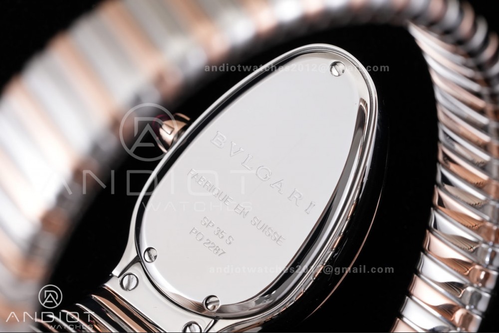 Serpenti 35mm SS/RG BVF 1:1 Best Edition Silver Dial on SS/RG Bracelet Ronda Quartz — photo 7