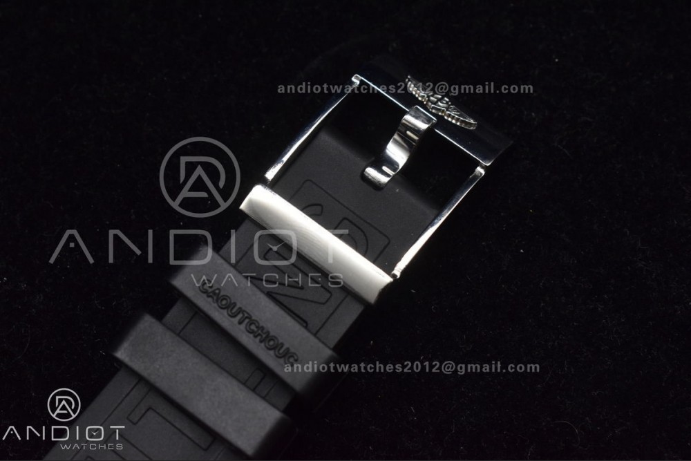 Superocean Automatic 44 TF 1:1 Best Edition Black Dial Black Bezel On Black Rubber Strap A2824 — photo 16