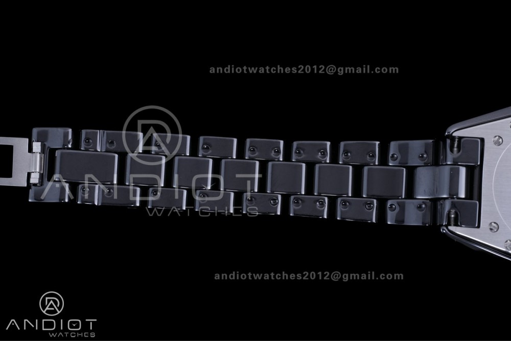 J12 33mm HTF 1:1 Best Edition Black Korea Ceramic Black Dial White Markers on Bracelet Swiss Quartz — photo 13