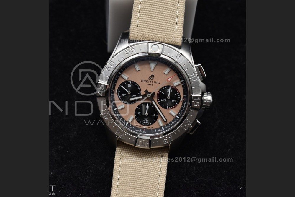 Chronograph Avenger B01 44mm BLSF 1:1 Best Edition Khaki Dial On Nato Strap A7750