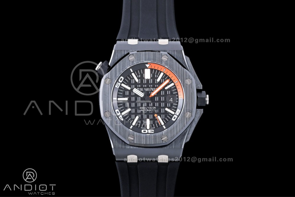 Royal Oak Offshore Diver 15707 Black Ceramic JF 1:1 Best Edition SA3120 Super Clone — photo 3