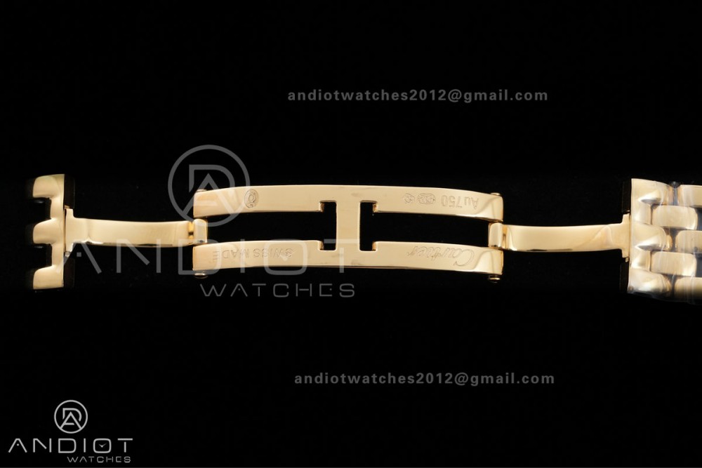 Panthère Ladies 27mm YG AF 1:1 Best Edition White Dial on YG Bracelet Ronda Quartz — photo 15