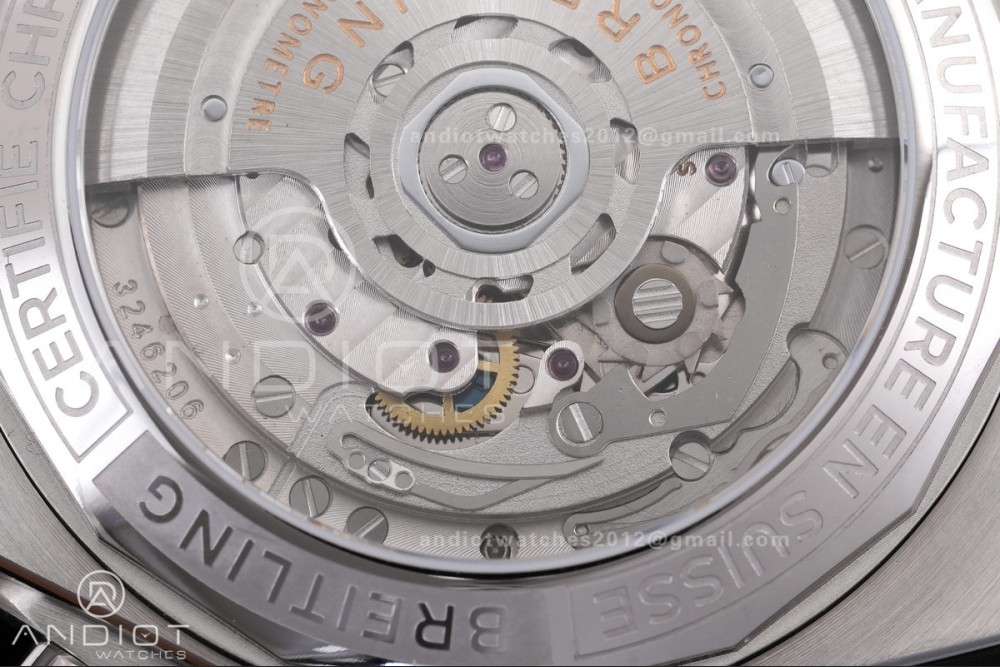 Super Chronomat B01 44 SS BLF 1:1 Best Edition Ice Blue Dial on SS Bracelet A7750 — photo 10