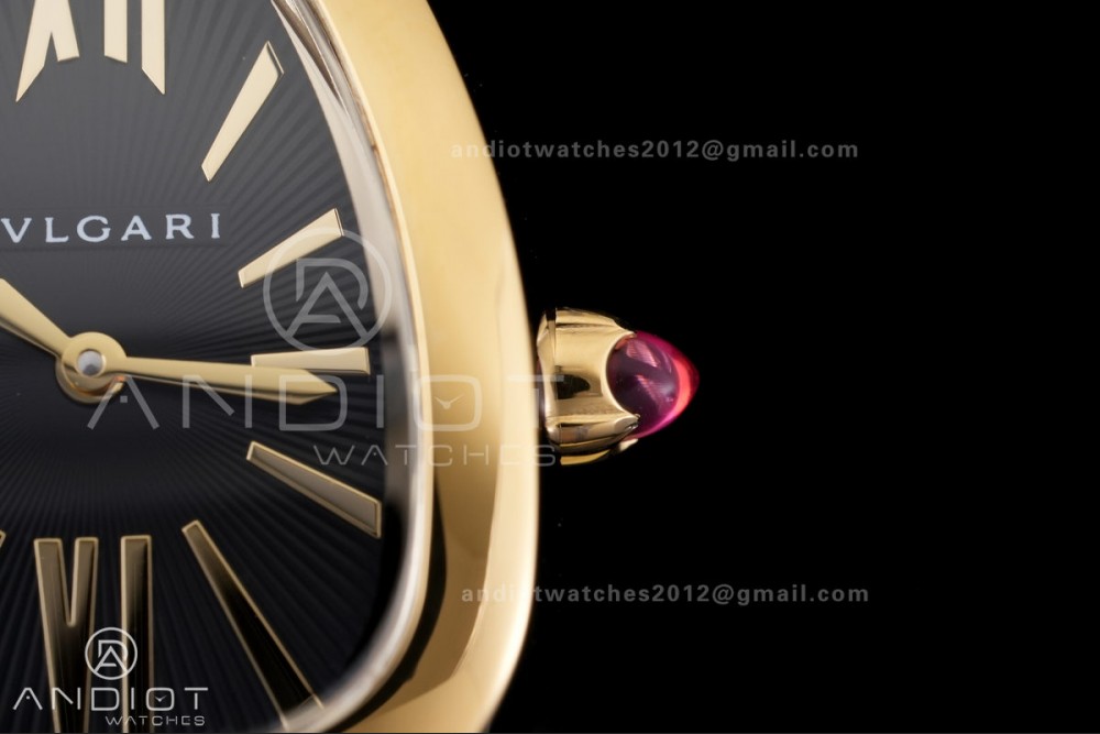Serpenti 35mm SS/YG BVF 1:1 Best Edition Black Dial on SS/YG Bracelet Ronda Quartz — photo 6