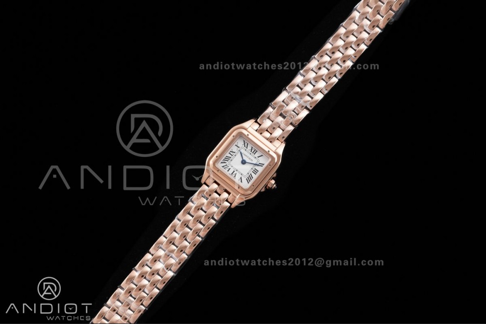 Panthère 22mm BVF 1:1 Best Edition RG White Dial on RG Bracelet Ronda Quartz — photo 2