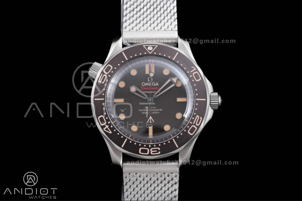 Seamaster 300 "No Time to Die" Limited Edition ORF 1:1 Best Edition on Titanium Mesh Bracelet OR8806 Super Clone — photo 3