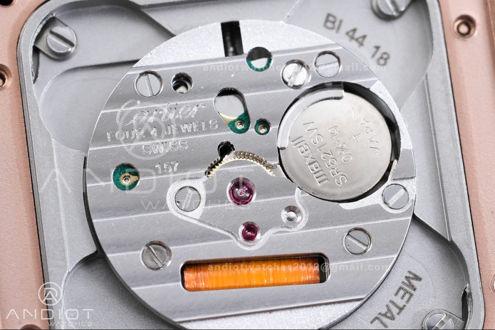 Santos Dumont 38mm RG F1F Best Edition Silver Dial on Black Leather Strap Quartz — photo 11