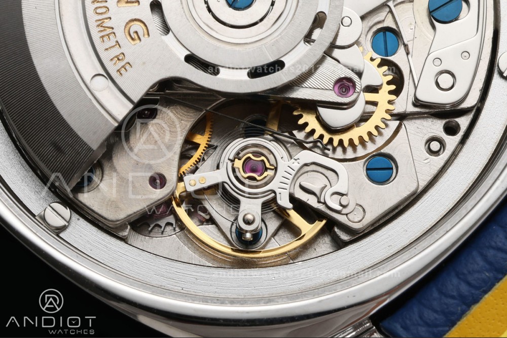 Top Time B01 Racing BLSF 1:1 Best Edition Black/Blue Gulf Dial on Blue Leather Strap A7750 — photo 11