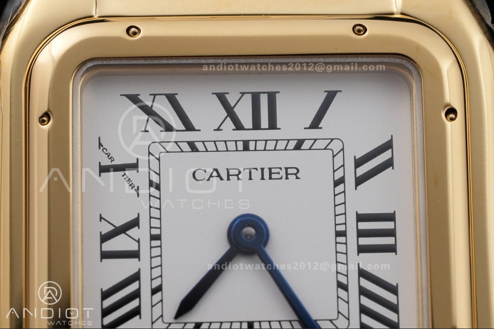 Panthère Ladies 27mm YG AF 1:1 Best Edition White Dial on YG Bracelet Ronda Quartz — photo 4