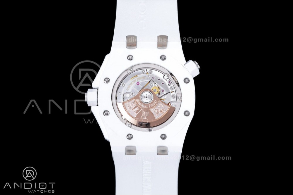 Royal Oak Offshore Diver 15707 White Ceramic JF 1:1 Best Edition SA3120 Super Clone — photo 10