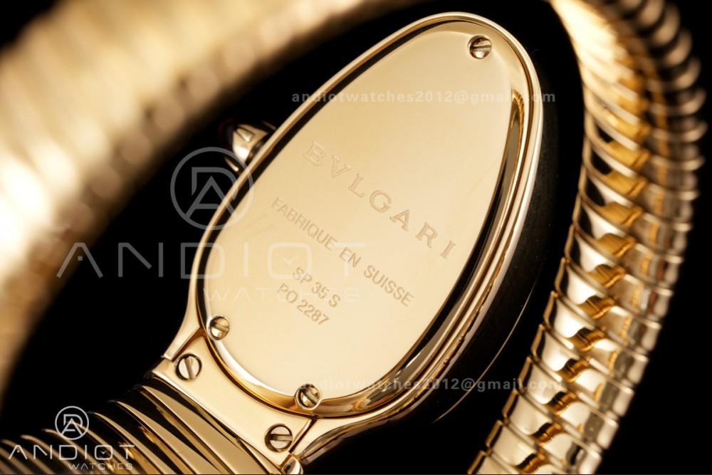 Serpenti 35mm YG BVF 1:1 Best Edition Black Dial on YG Bracelet Ronda Quartz — photo 7