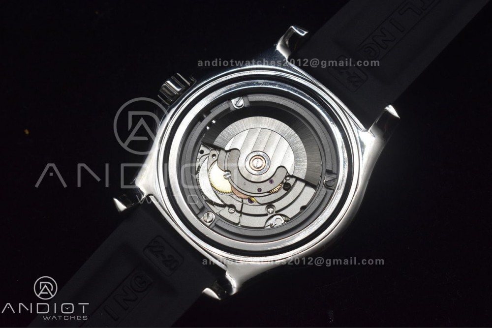 Superocean Automatic 44 TF 1:1 Best Edition Black Dial Black Bezel On Black Rubber Strap A2824 — photo 12