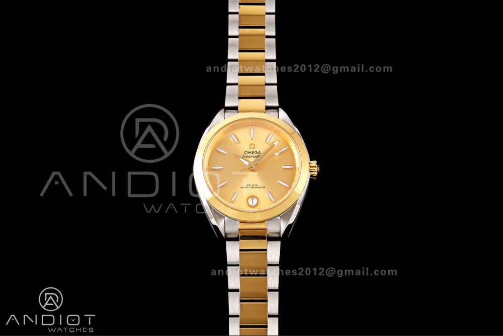 Aqua Terra Shades 34mm SS/YG VRSF Best Edition YG Dial on SS/YG Bracelet A8800